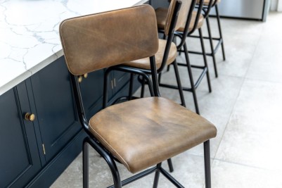 Shoreditch Tall Leather Bar Stools